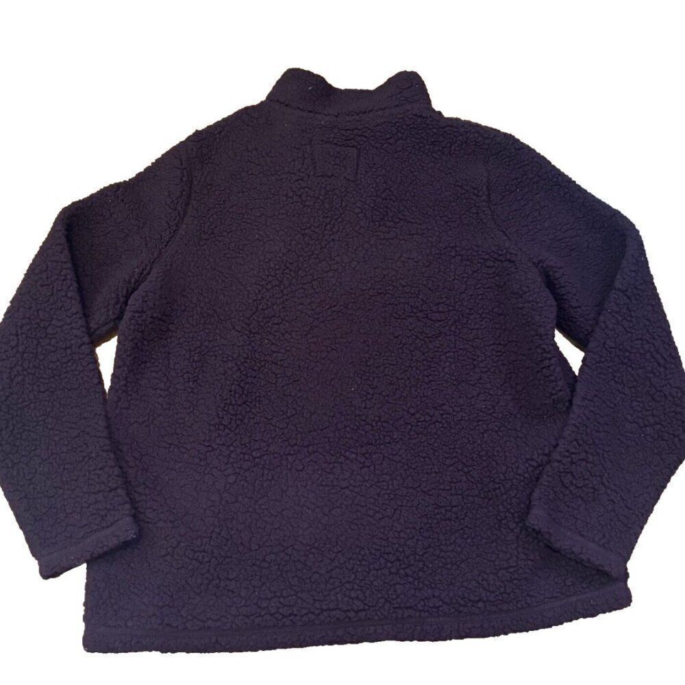 Abercrombie & Fitch Sweater Women's XL Brown Sherpa Quarter Zip Mock Neck - Picture 3 of 5